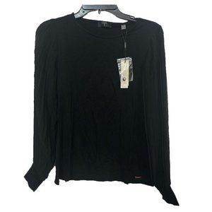 ELIE TAHARI Banded Puff-Sleeve Top -